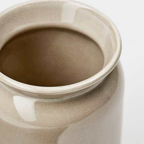 BRUGDHAJ Utensil holder, beige, 15 cm