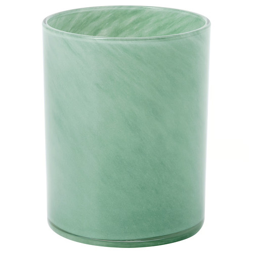VINDSTILLA Candle holder, green, 15 cm