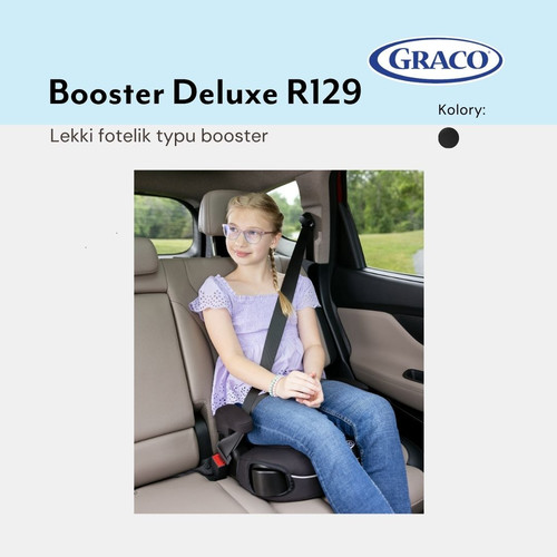Graco Booster Car Seat Deluxe i-Size Midnight 7-12y/135-150cm