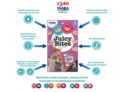 Inaba Ciao Cat Juicy Bites Shrimp & Seafood Mix Flavor 33.9g