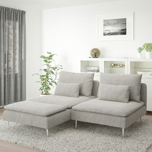 SÖDERHAMN 2-seat sofa, with chaise longue, Viarp beige/brown