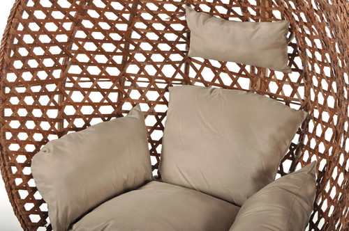 Hanging Cocoon Chair BALI, in-/outdoor, brown