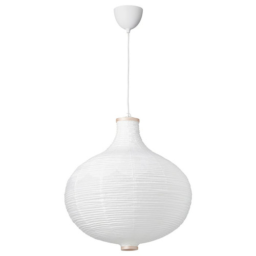 RISBYN / HAVSDJUP Pendant lamp, onion shape/white, 57 cm