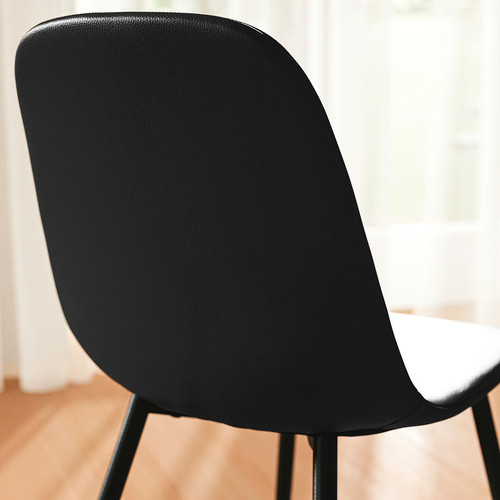 TONSTAD / NORDMANSSKÄR Table and 4 chairs, oak veneer/Bomstad black black, 150x80 cm