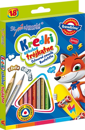 Bambino School Coloured Pencils Triangular 18pcs