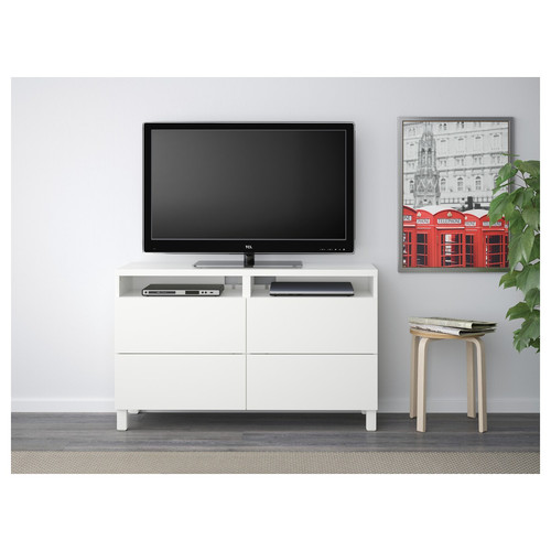 BESTÅ TV unit with drawers, Lappviken white, 120x40x74 cm