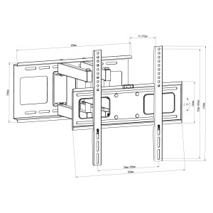 ART TV LCD/LED Holder 32-65" max. 75kg vertical/level adjustment AR-80