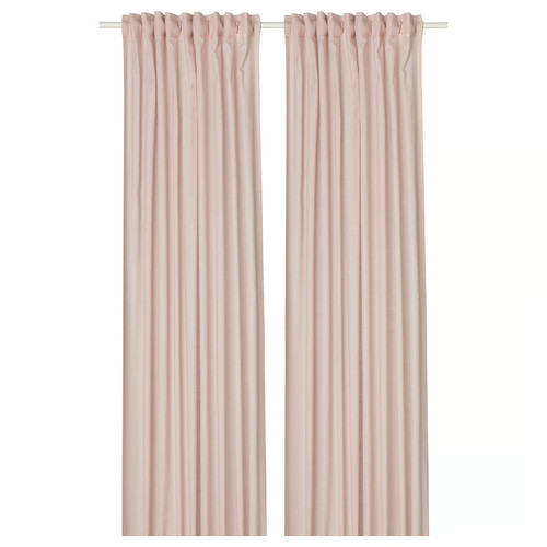 SILVERLÖNN Sheer curtains, 1 pair, pink, 145x300 cm