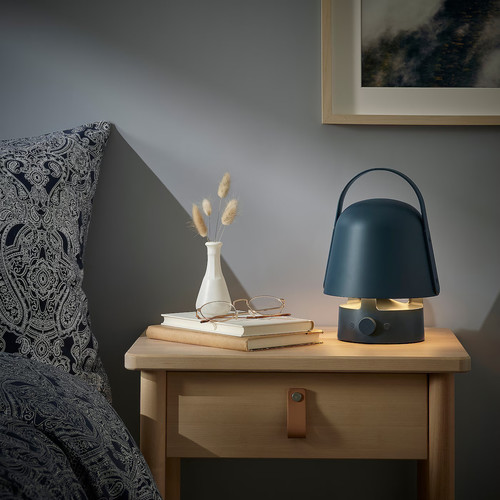 VAPPEBY Bluetooth speaker lamp, outdoor/blue