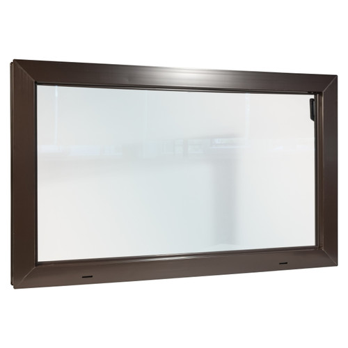 Utility Window ACO PVC 100 x 60 cm, brown