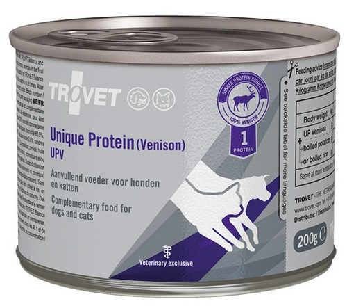 Trovet Unique Protein UPV Venison Wet Food for Dogs & Cats 200g