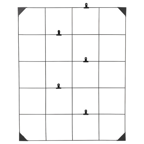 SÖSDALA Memo board with clips, black, 60x75 cm