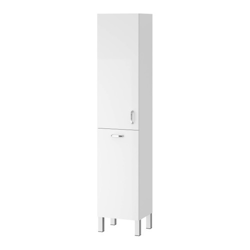 Cersanit Bathroom High Cabinet Claso, high-gloss white