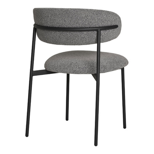 Boucle Dining Chair Mira Light Gray