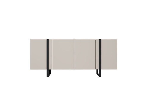 Four-Door Cabinet Verica 200cm, cashmere/black legs