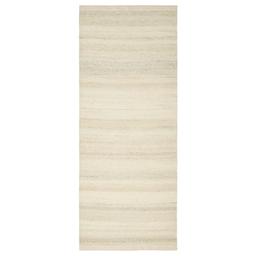 TIDTABELL Rug, flatwoven, beige, 80x200 cm