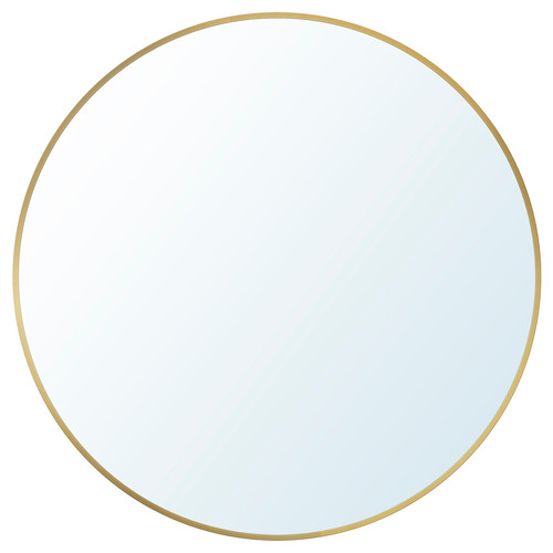 LINDBYN Mirror, gold-colour, 50 cm