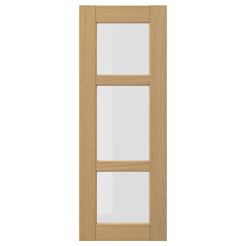FORSBACKA Glass door, oak, 30x80 cm