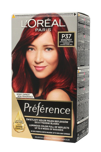 L'Oréal Feria Préférence Hair Dye Intense Dark Red P37