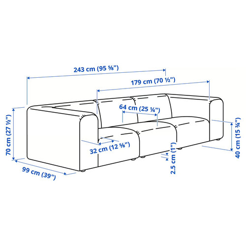 STOCKHOLM 2025 3-seat sofa, Alhamn beige