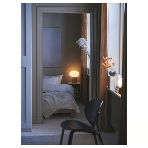 SOLHETTA LED bulb E27 470 lumen, globe opal white