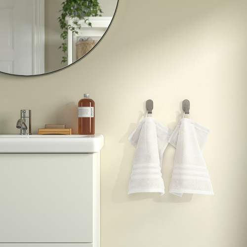 BROKGLIM Washcloth, white, 30x30 cm
