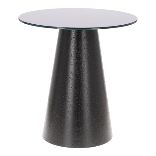 Coffee Table Soleilo 60cm, glass, round, black
