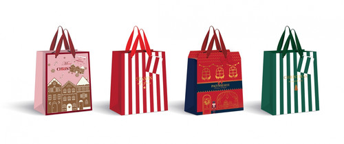 Premium Christmas Gift Bag, Small, 14x17x7 cm, set