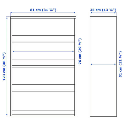 HAVSTA Shelving unit, grey-beige, 81x35x123 cm