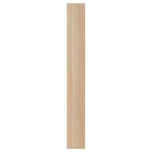 FORSAND Door with hinges, white stained oak effect, 25x195 cm