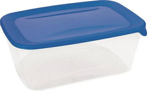 Curver Fresh&Go Rectangular Food Container 1L, blue/transparent