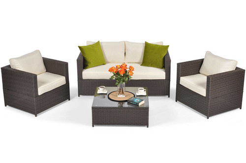 Outdoor Furniture Set MALAGA COMFORT, brown