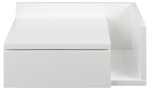 Wall-mounted Bedside Table Ashlan II, white