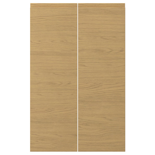 VOXTORP 2-p door f corner base cabinet set, left-hand/oak effect, 25x80 cm