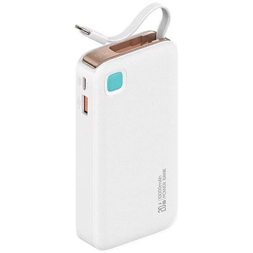 USAMS Power Bank Powerbank 10000mAh 20W Retractable USB-C Cable
