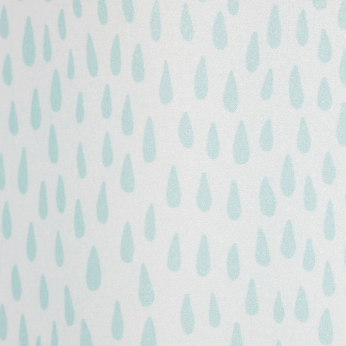 RÅNEÄLVEN Shower curtain, white/turquoise, 180x180 cm