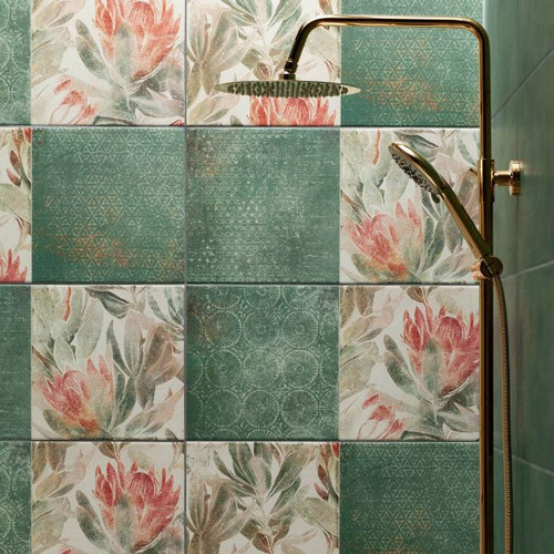 Glazed Tile Margot Flower 30.8 x 60.8 cm, 1pc, decor B