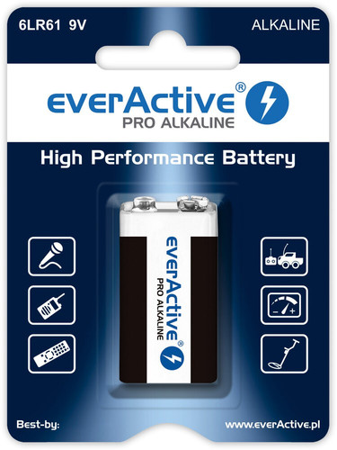 EverActive R9/6LR61 Batteries 9V Pro Alkaline Blister