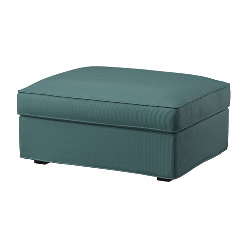 KIVIK Cover for footstool with storage, Kelinge grey-turquoise
