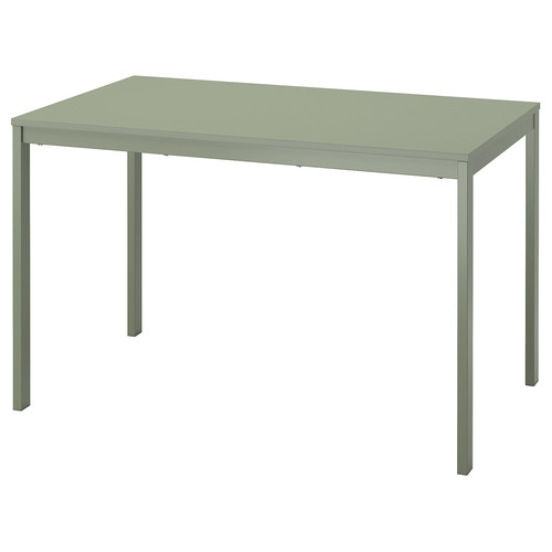 VIHALS Extendable table, green, 120/180x74 cm