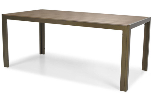 Large Outdoor Dining Table MODENA 180, aluminium, brown