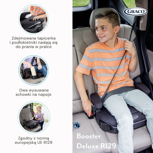 Graco Booster Car Seat Deluxe i-Size Midnight 7-12y/135-150cm