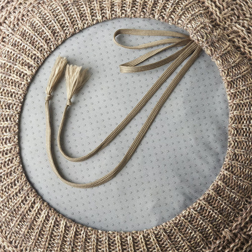 SANDARED Pouffe, beige, 45 cm