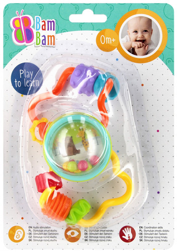 Bam Bam Rattle, assorted colours, 0m+