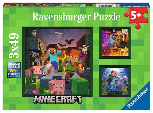Ravensburger Children's Puzzle Minecraft 3x49 5+