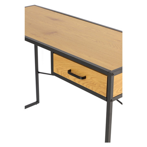 Desk Oxford with Drawer, oak/black