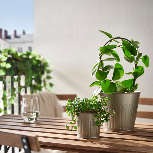 CITRONMELISS Plant pot, in/outdoor/grey, 9 cm