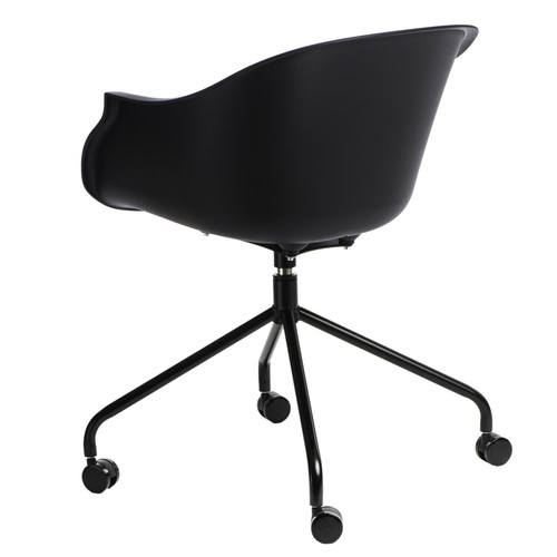 Chair with Castors Roundy, black