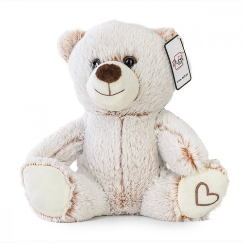 Soft Plush Toy Teddy Bear Heart 22cm, cream