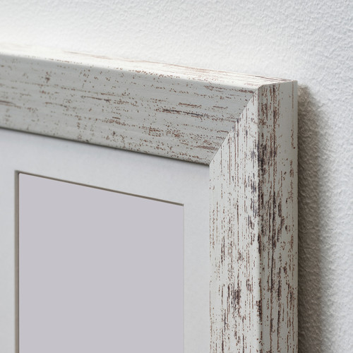 PLOMMONTRÄD Frame, white stained pine effect, 13x18 cm
